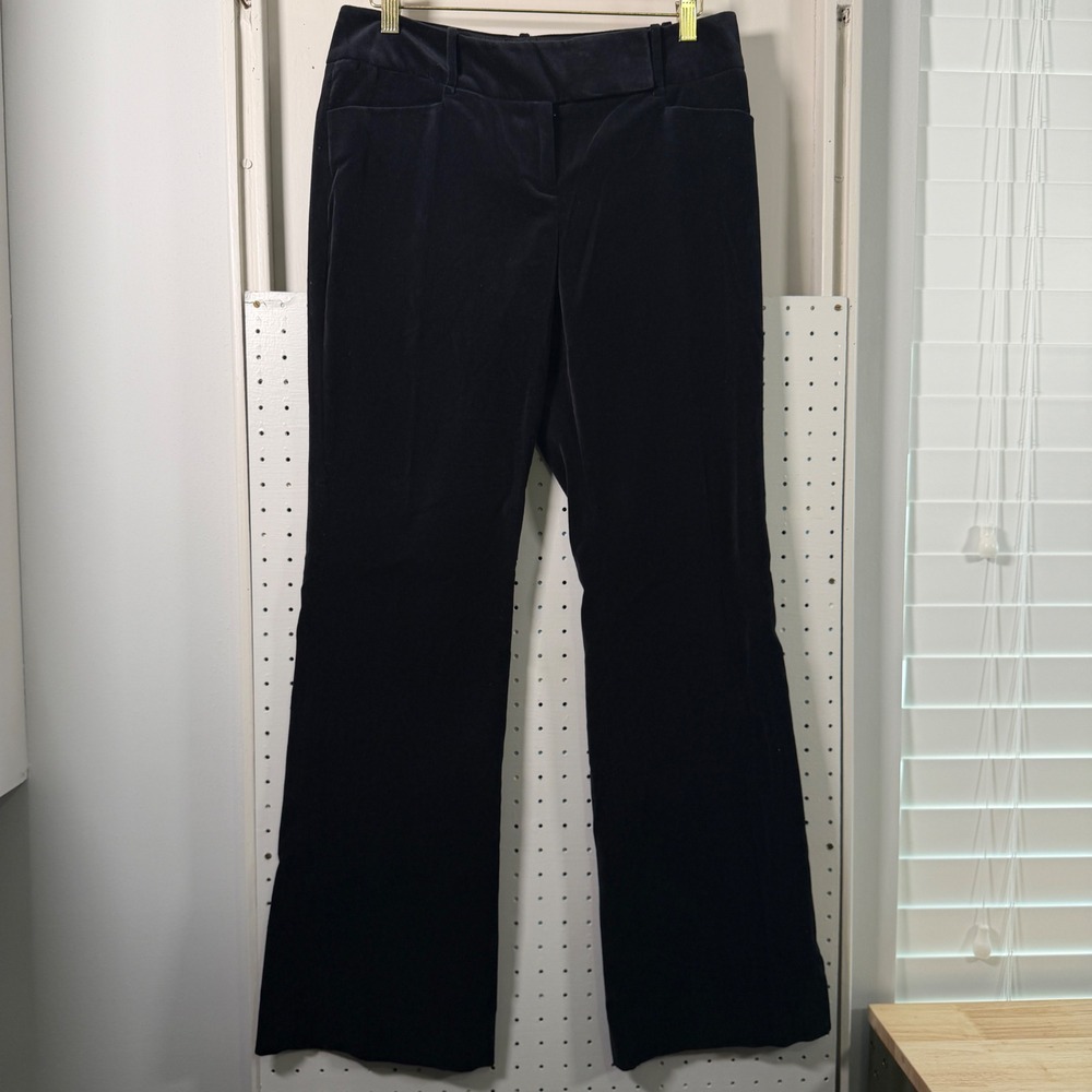 The Limited Collection Lexie Fit Black Velvet Bootcut Dress Pants Womens Size 6